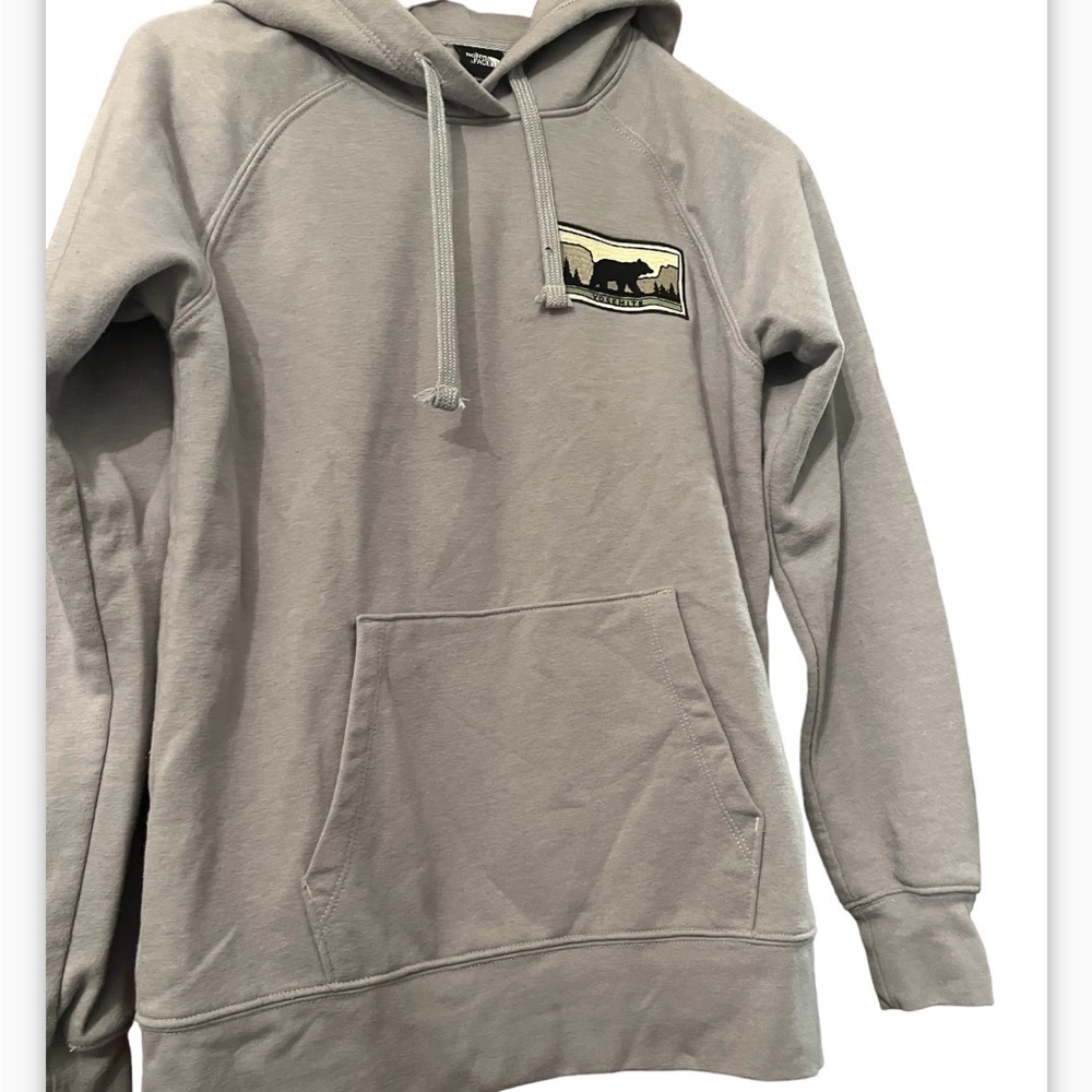 The North Face Gray Logo Hoodie Women Sz M Yosemite - Picture 2 of 7